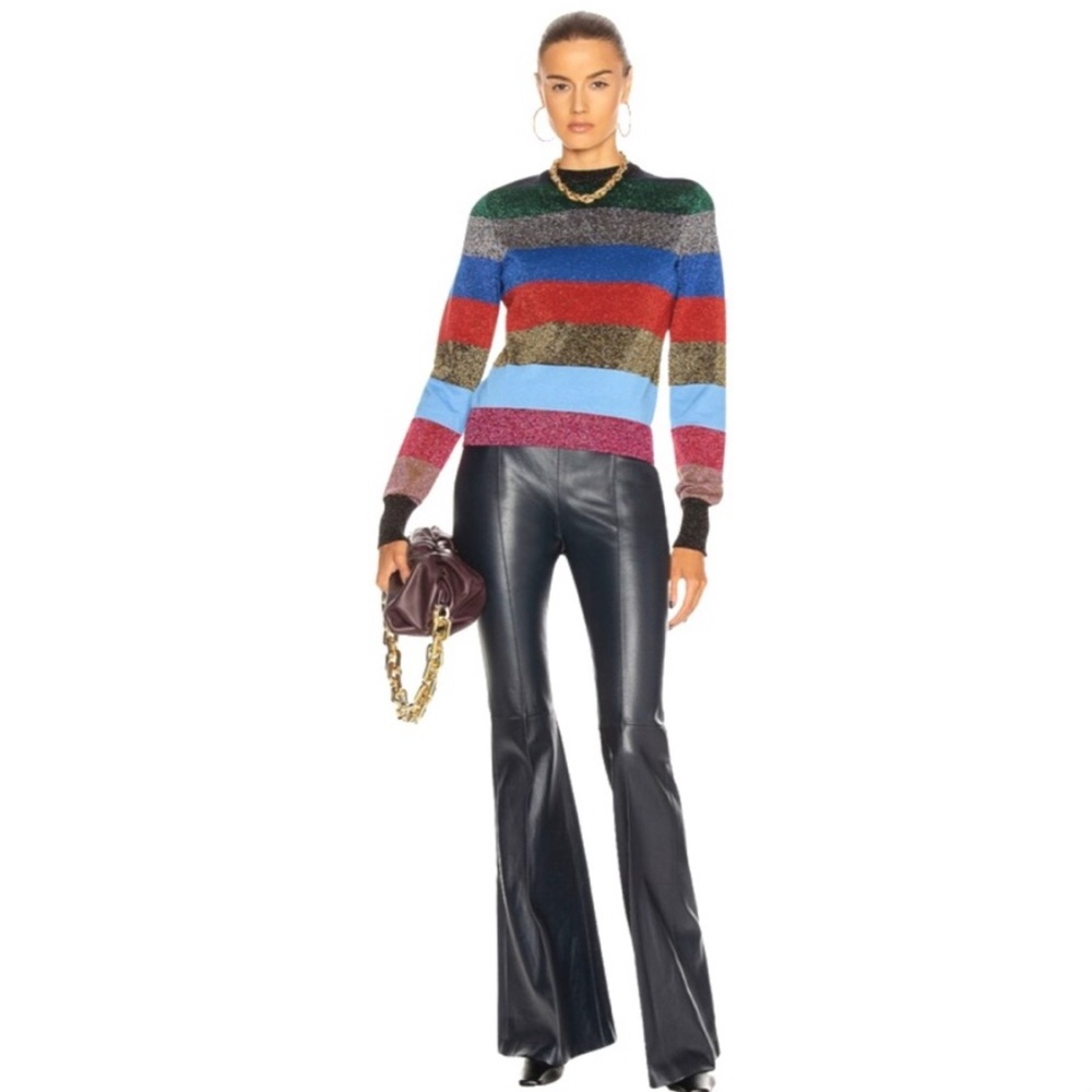 NWT Victoria Beckham Metallic Striped Sweater